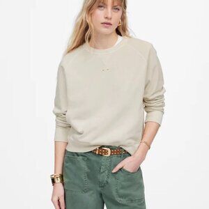 NWT Madewell Garment-Dyed Crewneck Sweatshirt in Parchment - Size: Medium